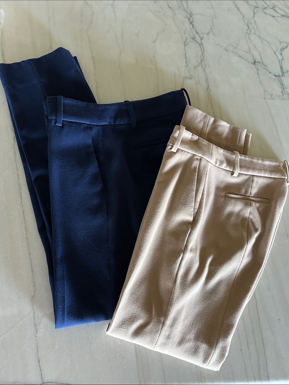 J. Crew Navy and Khaki Cropped Ankle Pants Duo